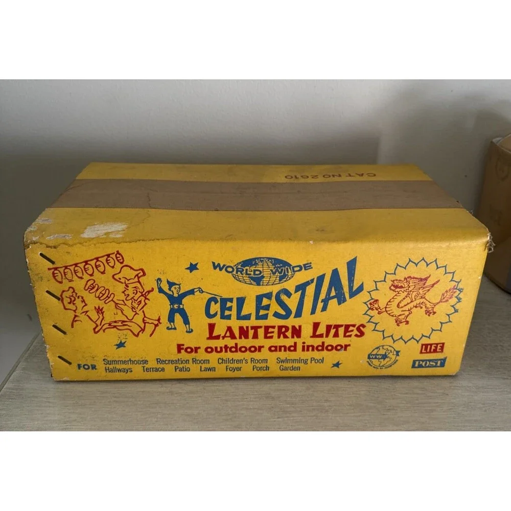 Vtg World Wide Celestial Lantern Lites 2610 Sealed NOS Mid Century Patio Bulbs